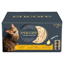 ENCORE CAT FOOD CHICKEN SELN TINS 12X70G