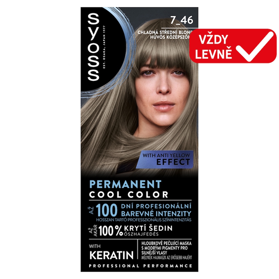 Syoss Barva na vlasy chladná střední blond 7_46