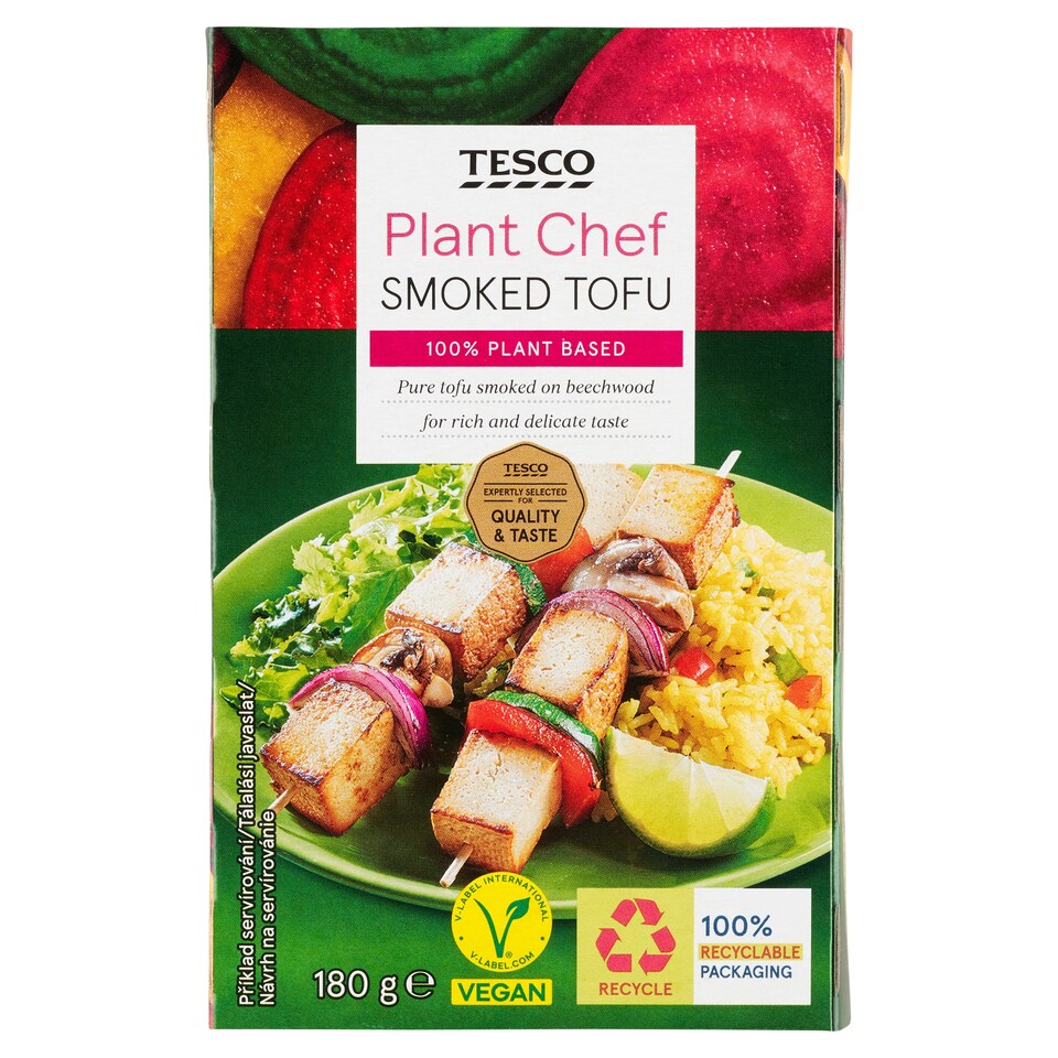 Tesco Plant Chef Tofu uzené kouřem z bukového dřeva 180g