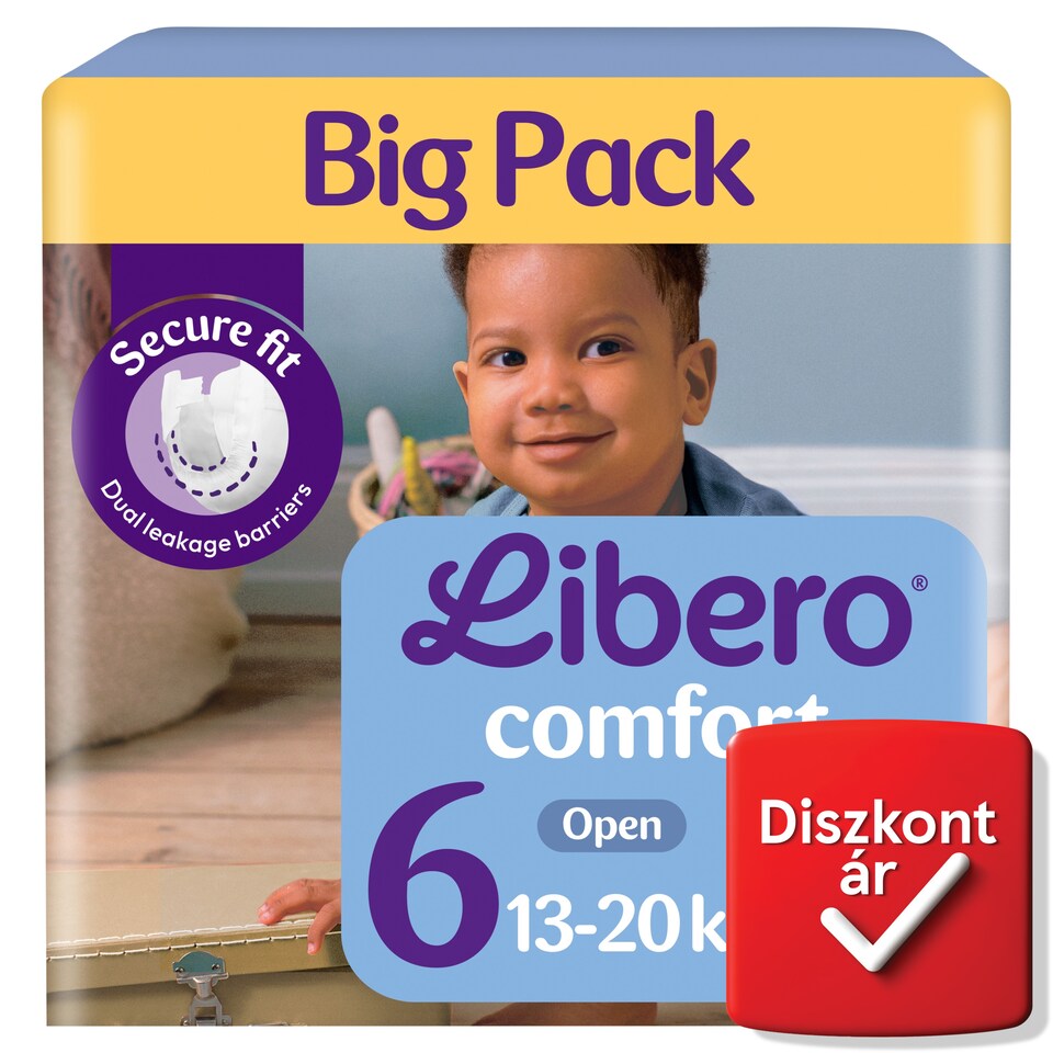Libero Comfort Big Pack pelenka, méret: 6, 13-20 kg, 40 db  1. kép