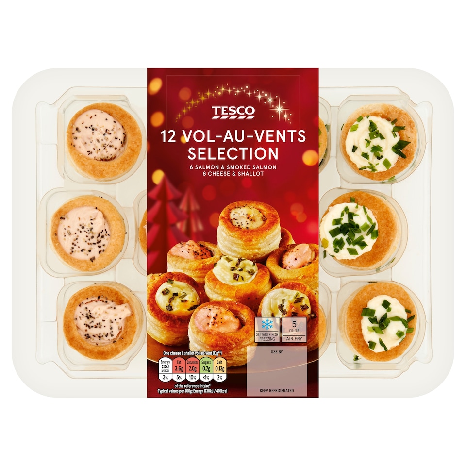 Tesco Salmon and Cream Cheese Vol Au Vents 170G