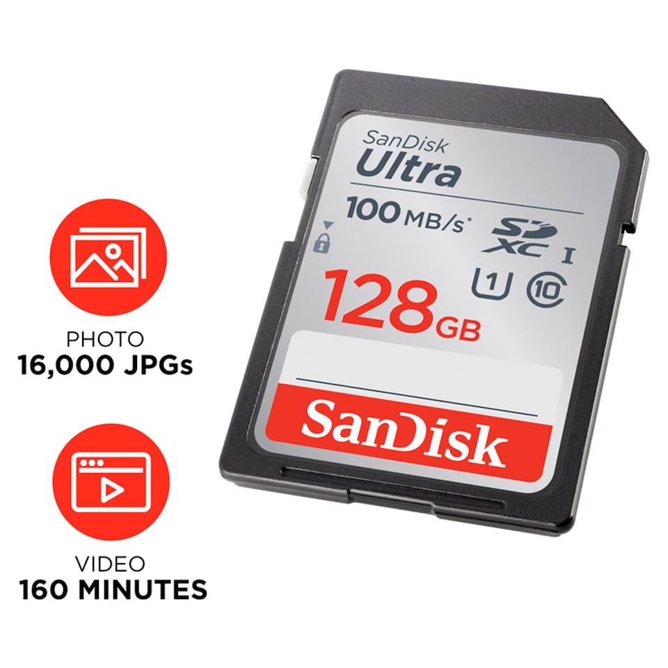 image 1 of SanDisk Ultra SDXC Card 128gb