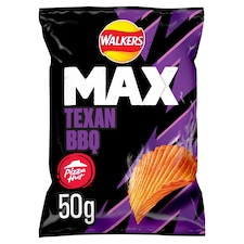 Walkers Max Pizza Hut Texan Bbq Crisps 50G