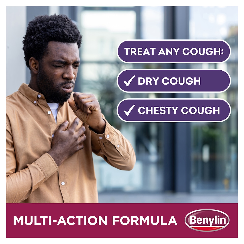 image 1 of Benylin All in one Cough & sore throat syrup 150ml