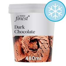 Tesco Finest Dark Chocolate Ice Cream 480Ml