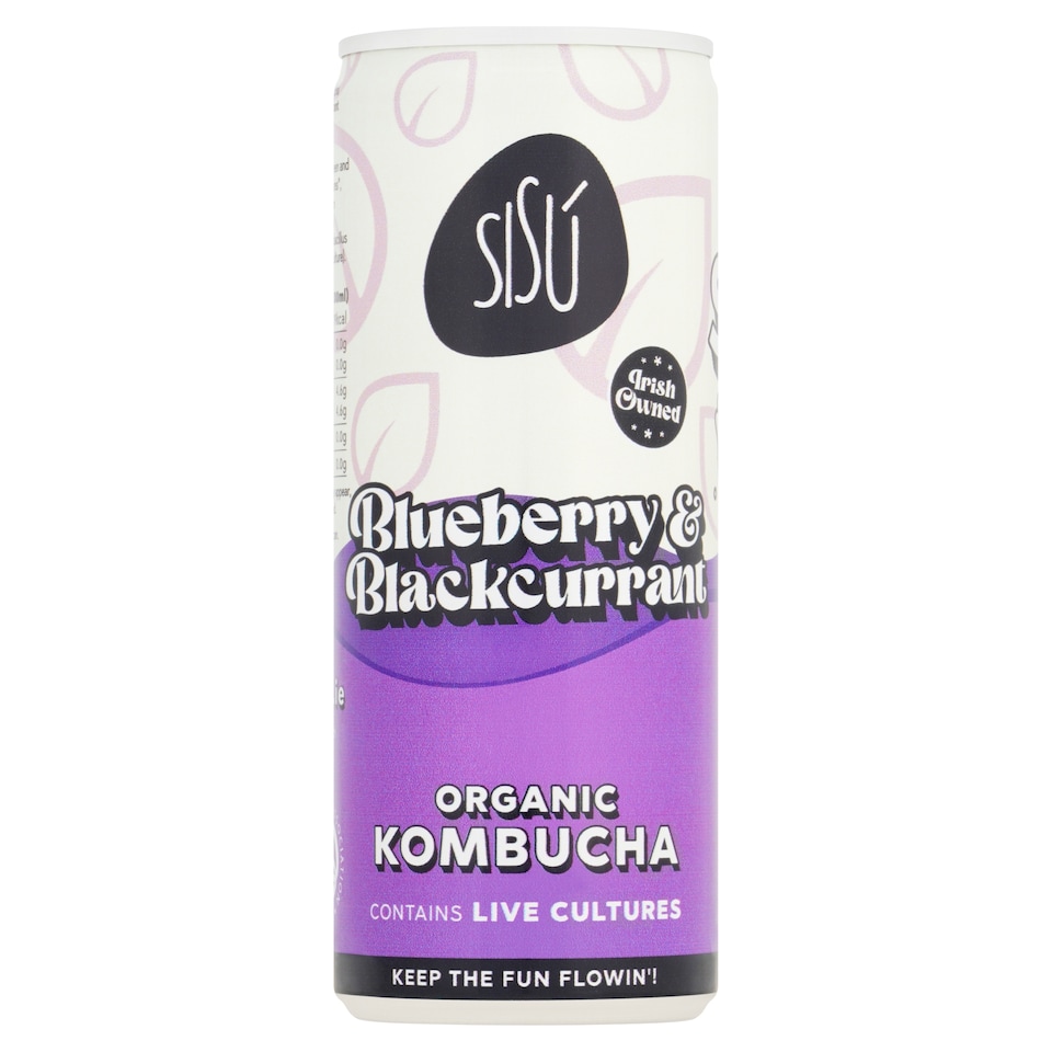 SiSu Organic Kombucha Blueberry Blackcurrant 250ml