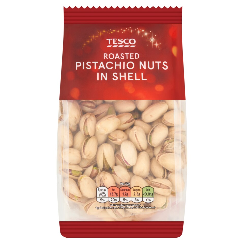Tesco Roasted Pistachio Nuts In Shell 200G