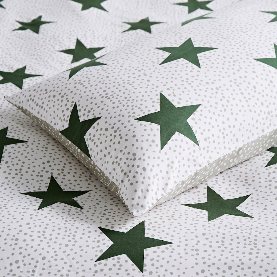 image 1 of Silentnight Supersoft Star Print Duvet Set Double