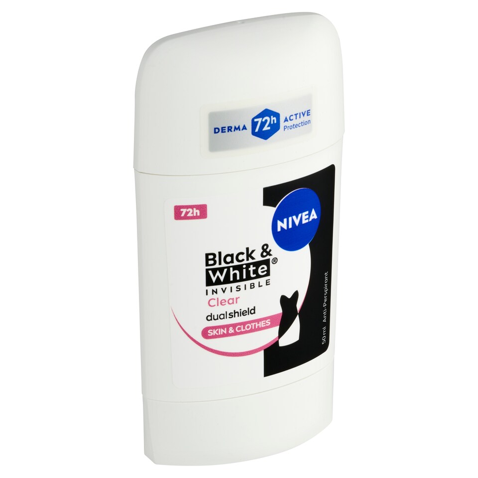 Obrázek 1 pro produkt Nivea Black & White Invisible Clear Tuhý antiperspirant 50ml