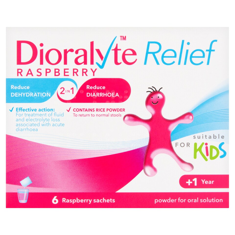 Dioralyte Relief Raspberry Sachets 6'S