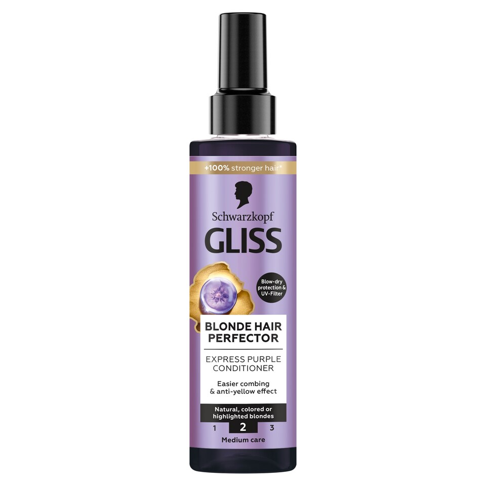 obrázok 1 z Schwarzkopf Gliss Blonde Hair Perfector fialový expresný kondicionér 200 ml