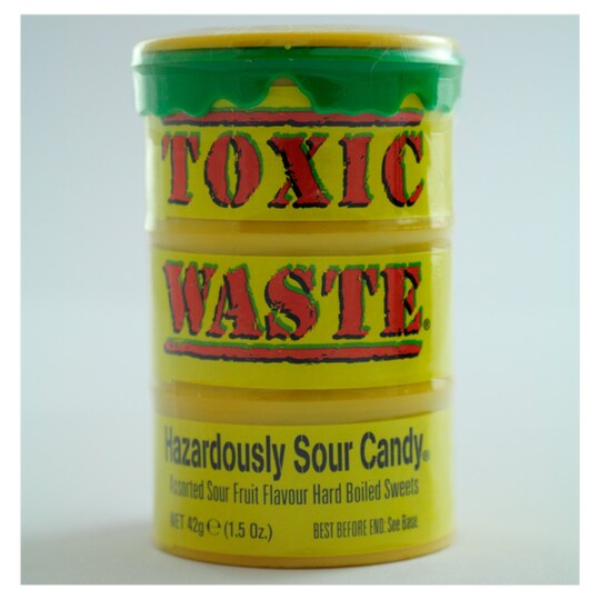 Toxic Waste Sour Candy Drum 42G Tesco Groceries