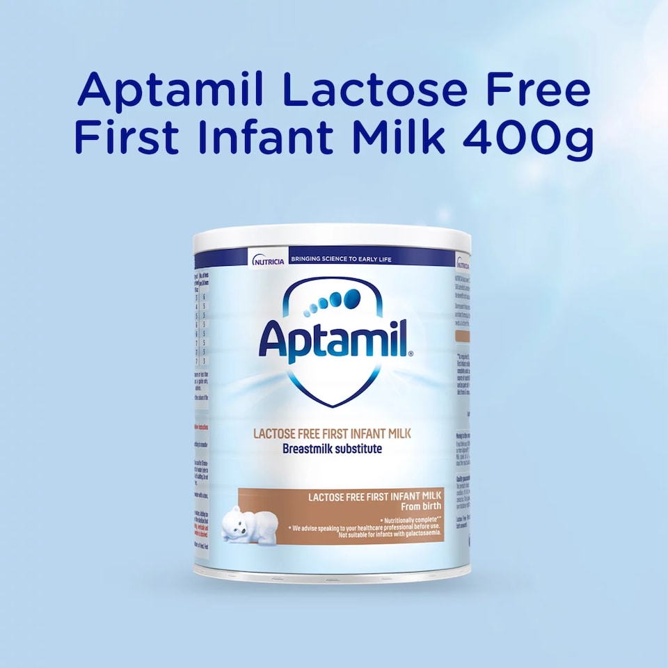 image 1 of Aptamil Lactose Free Baby Milk Formula Powder from Birth 400g