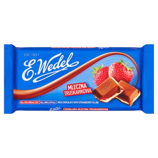 E.Wedel Milk Chocolate With Strawberry 100G