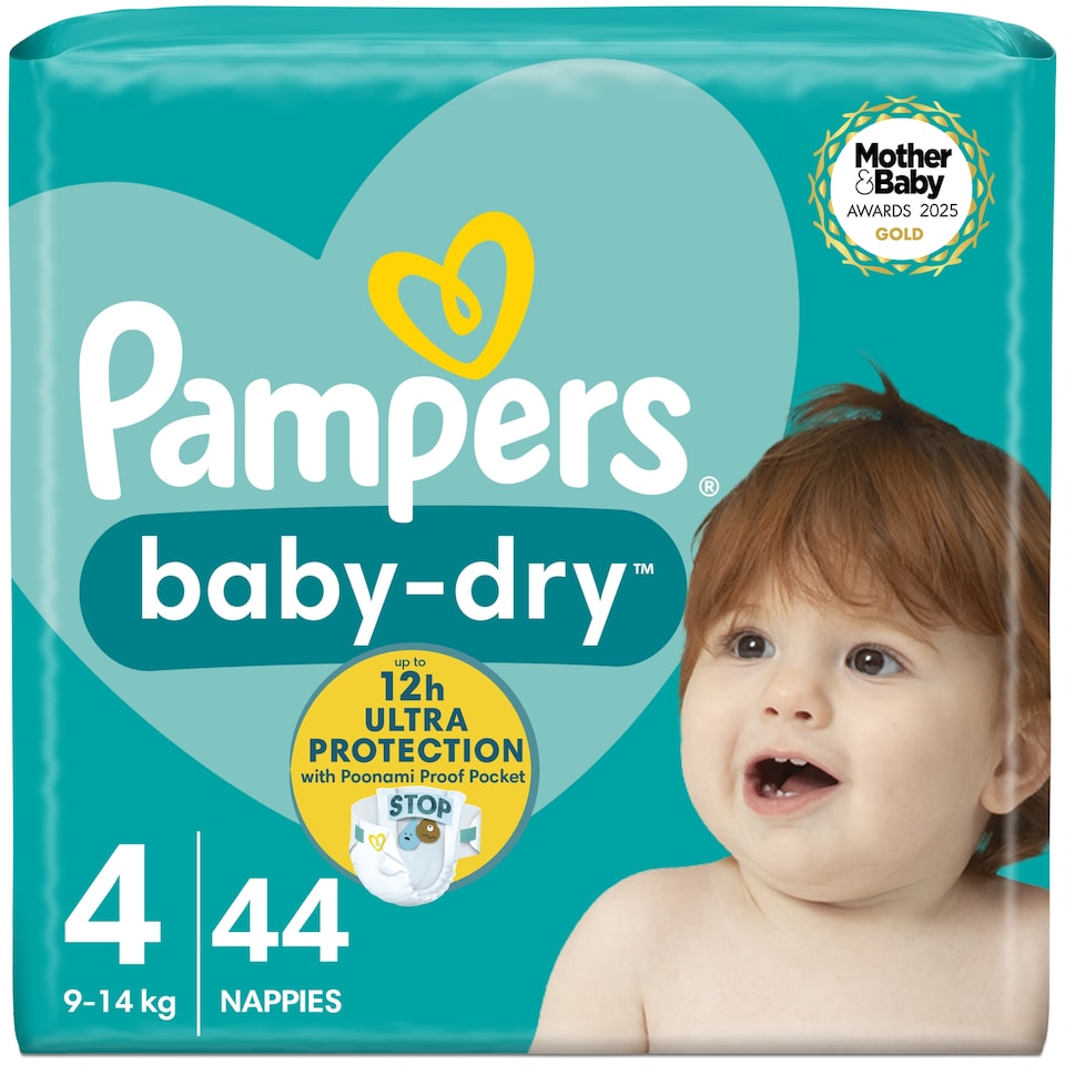 image 1 of Pampers Baby Dry Size 4 Essential Pack 44 Nappies