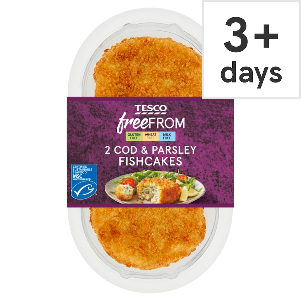 Tesco Free From Cod & Parsley Fishcake 270G