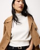 image 1 of The F&F Edit Knitted High Neck Sleeveless Jumper in Neutral