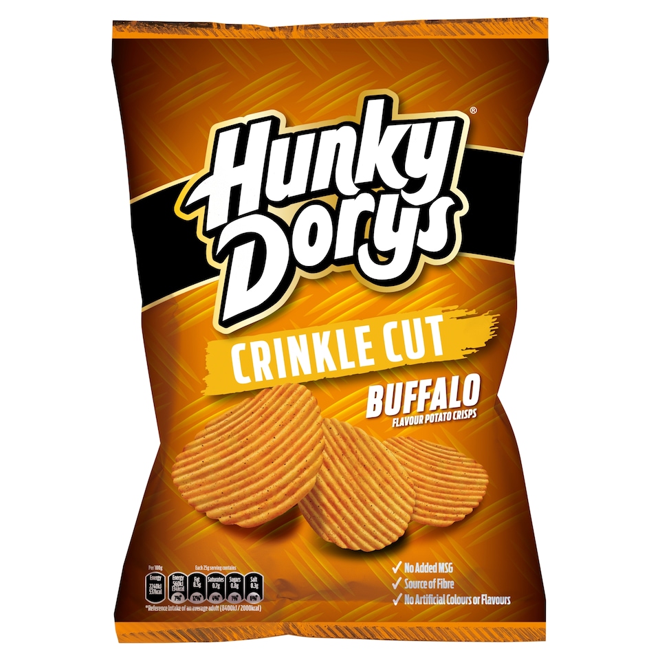 Hunky Dorys Crinkle Cut Buffalo Flavour Potato Crisps 130g