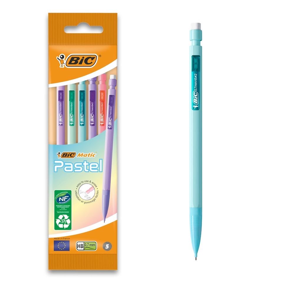 image 1 of Bic Matic Pastel Mech Pencil 5 pack