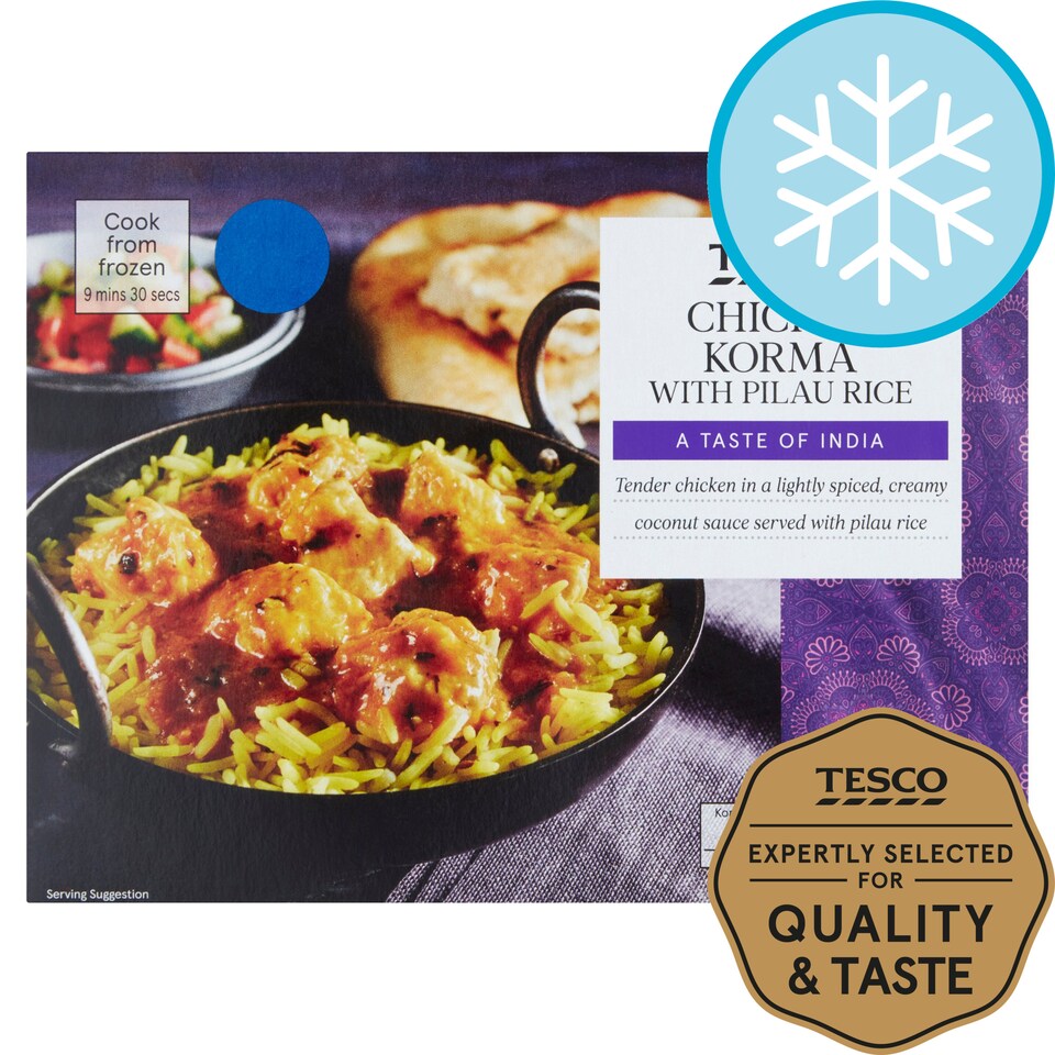 Tesco Chicken Korma With Pilau Rice 400G Tesco Groceries