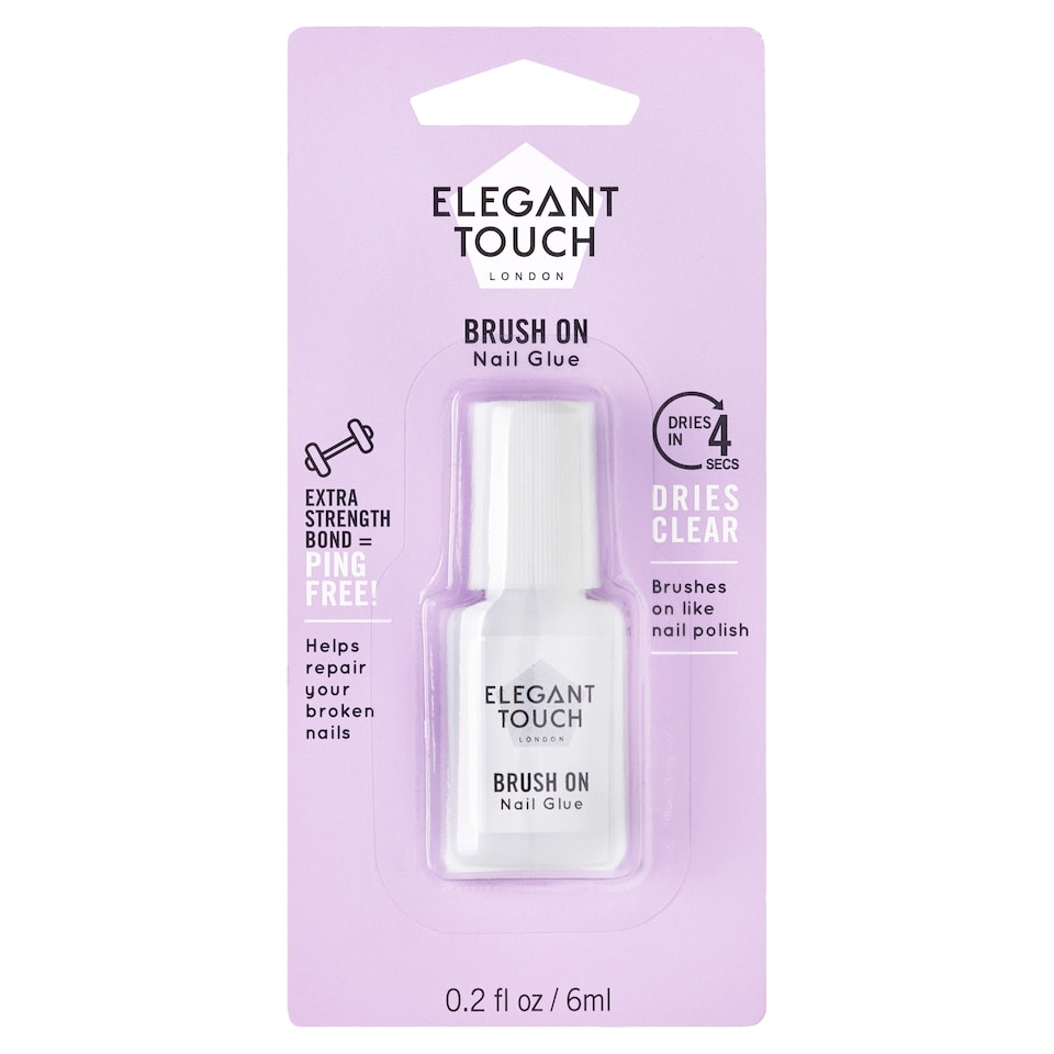 Elegant Touch Brush On Nail Glue 6Ml