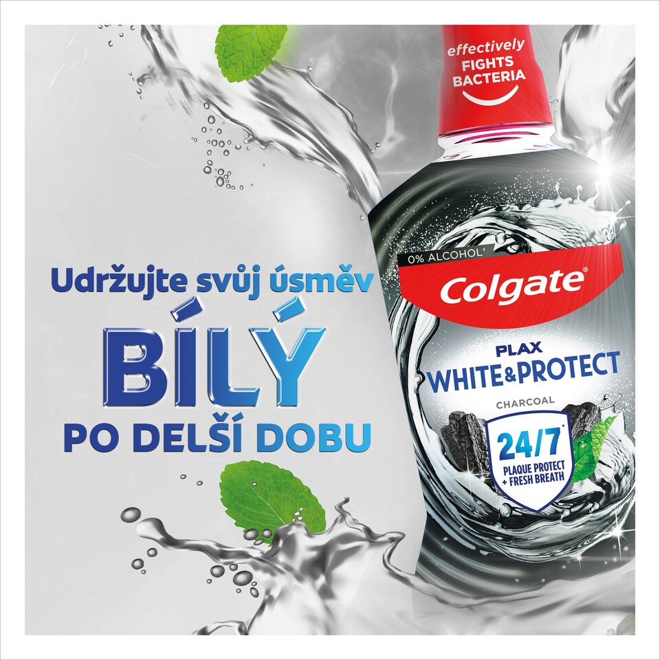 image 1 of Colgate Plax White + Charcoal Mouthwash 