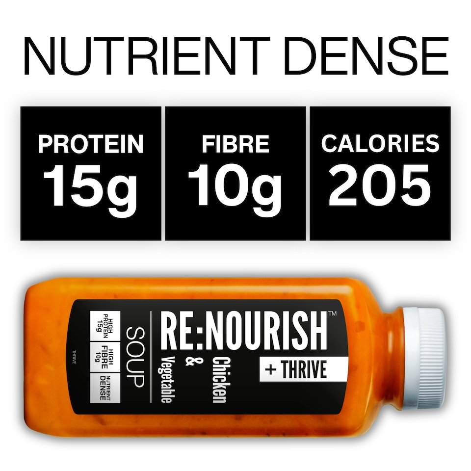 image 1 of RENOURISH THRIVE Chicken and Vegetable Soup  500g