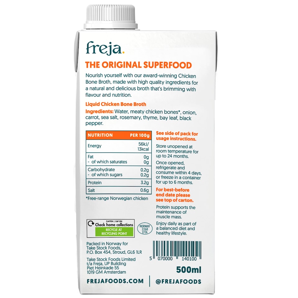 image 1 of Freja Chicken Bone Broth 500ml