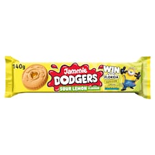 Jammie Dodgers Minions Sour Lemon Flavour Biscuits 140g