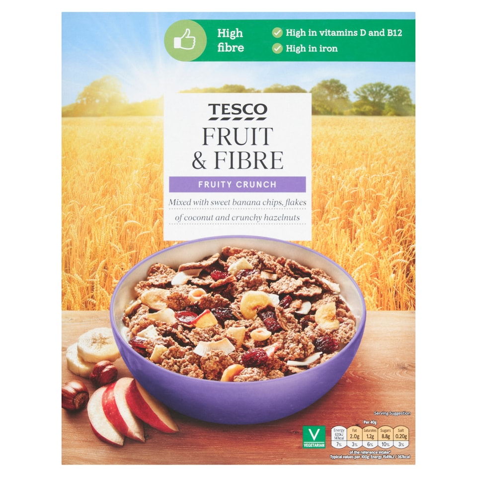 Tesco Fruit & Fibre Cereal 750G
