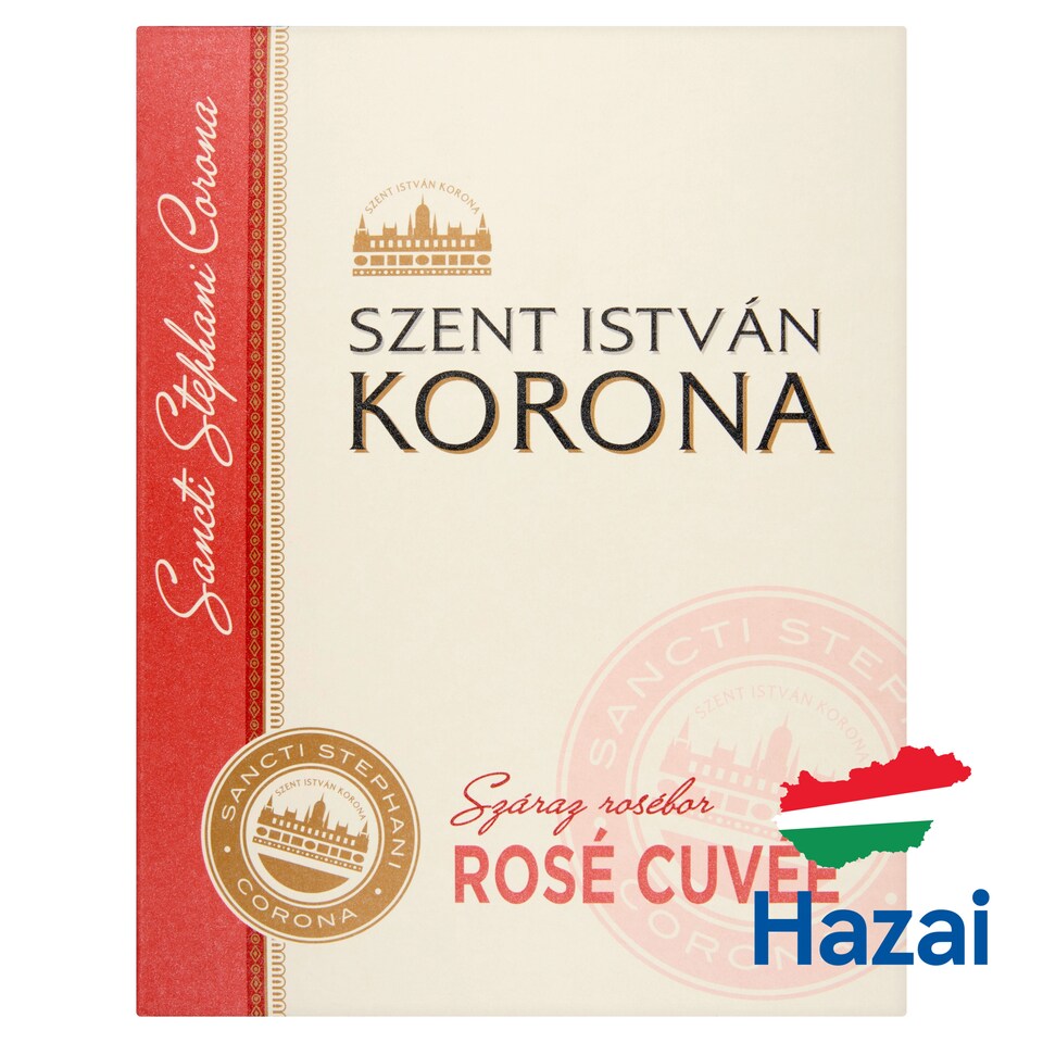 Szent István Korona Dunántúli Rosé Cuvée száraz rosébor 12,5% 3 l 1. kép