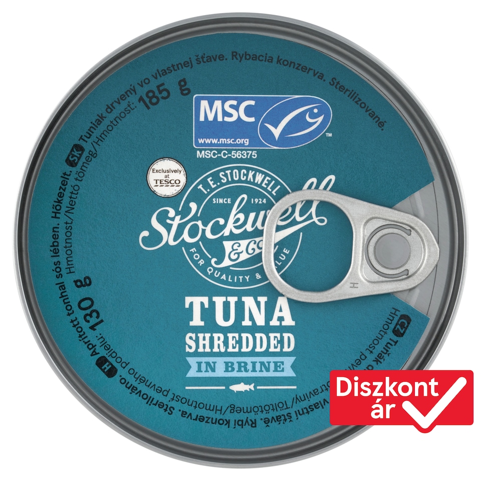 Stockwell & Co. aprított tonhal sós lében 185 g