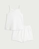 image 4 of F&F Girls 2-Piece Textured Vest and Shorts Set in Cream