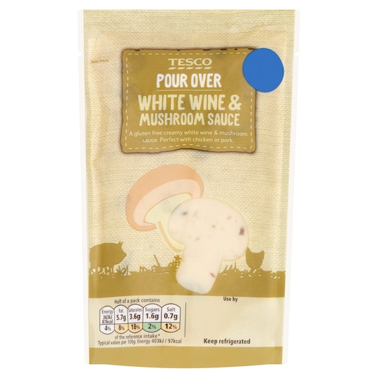 Tesco White Wine Wine And Mushroom Sauce 180G Tesco Groceries