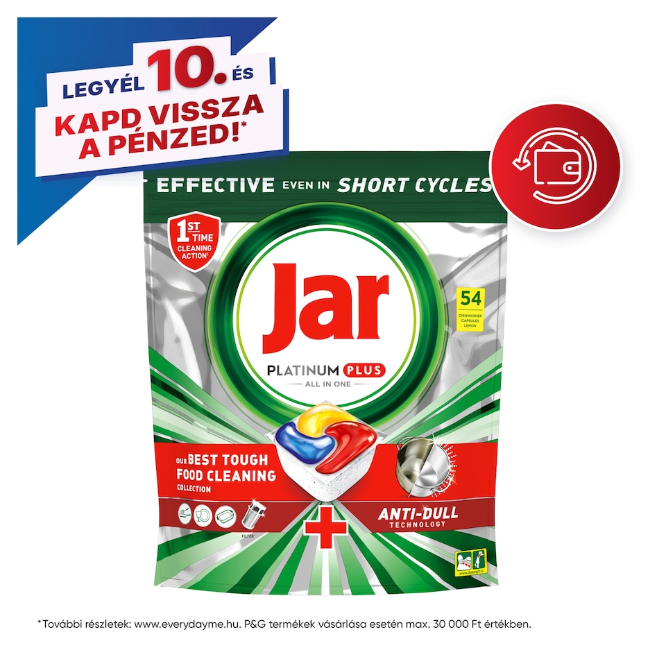 Jar Platinum Plus Lemon All In One Mosogatókapszula, db