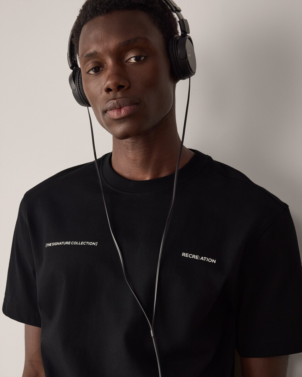 image 1 of F&F Active EVERYHOUR Pure Cotton T-Shirt in Black