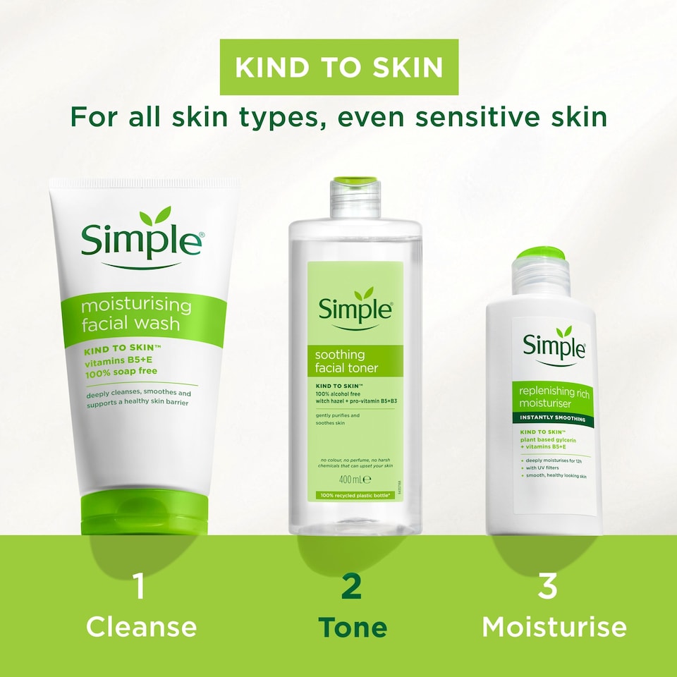 image 1 of Simple Kind to Skin Soothing Toner 400ml