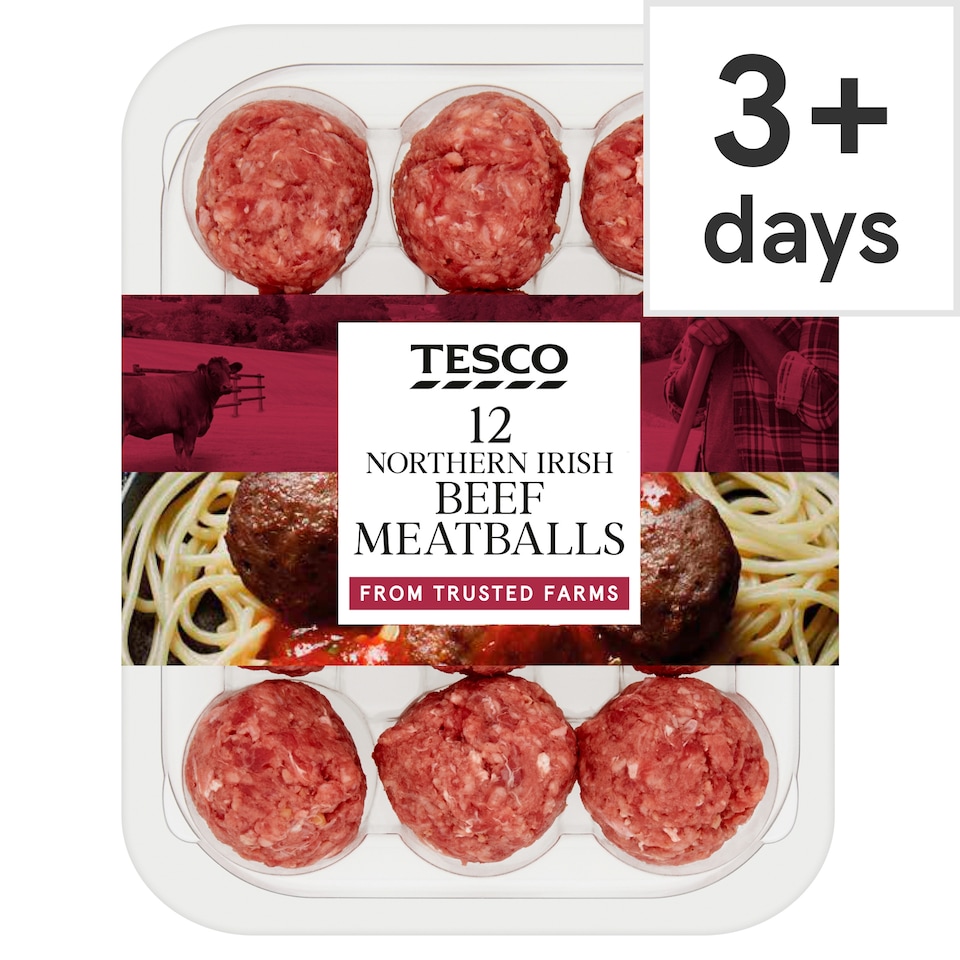 Tesco Beef Meatballs 336G