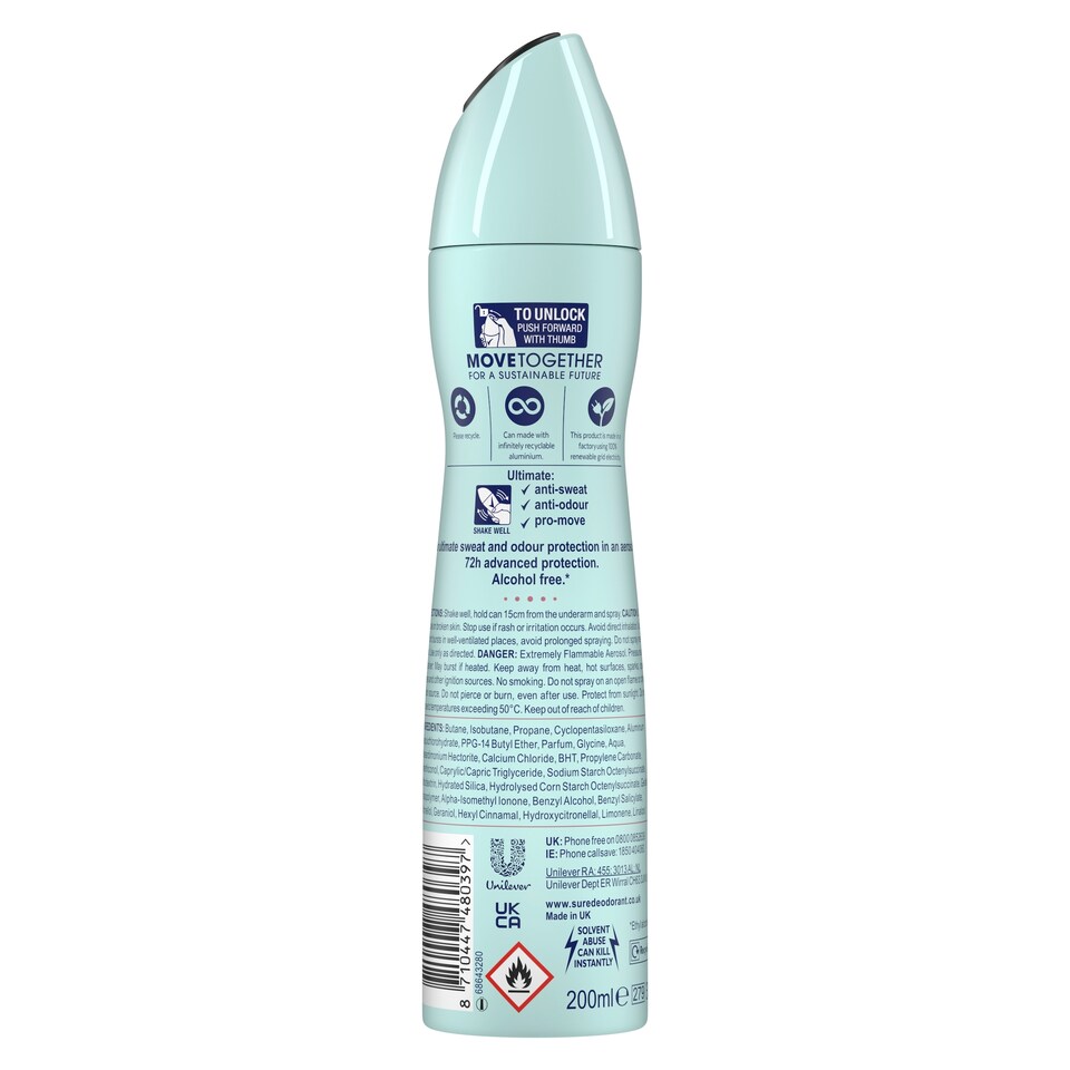 image 1 of Sure For Women Pure Fresh Antiperspirant Deodorant Aerosol 200Ml