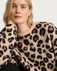 image 2 of F&F Animal Print Long Sleeved Jumper in Brown