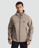 image 1 of 9 Peaks Hooded Zip Up Waterproof Jacket in Stone