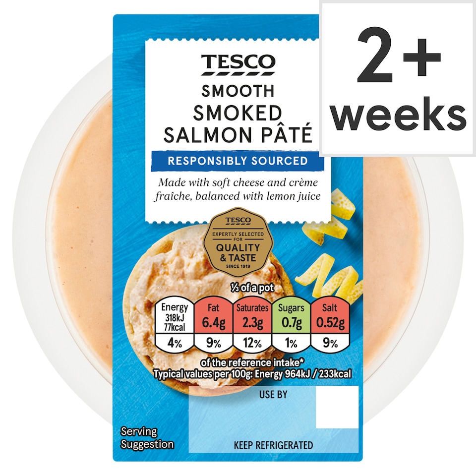 Tesco Smooth Smoked Salmon Pate 100g