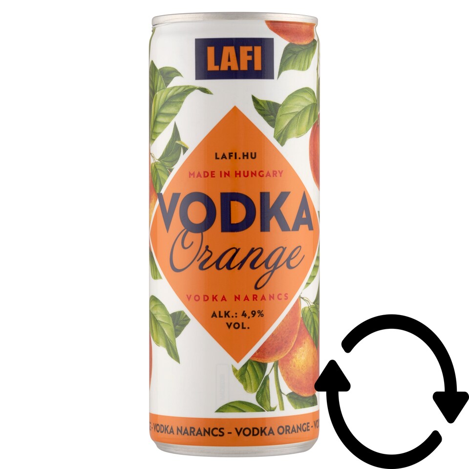 Lafi vodka narancs alkoholos szénsavas ital 4,9% 250 ml