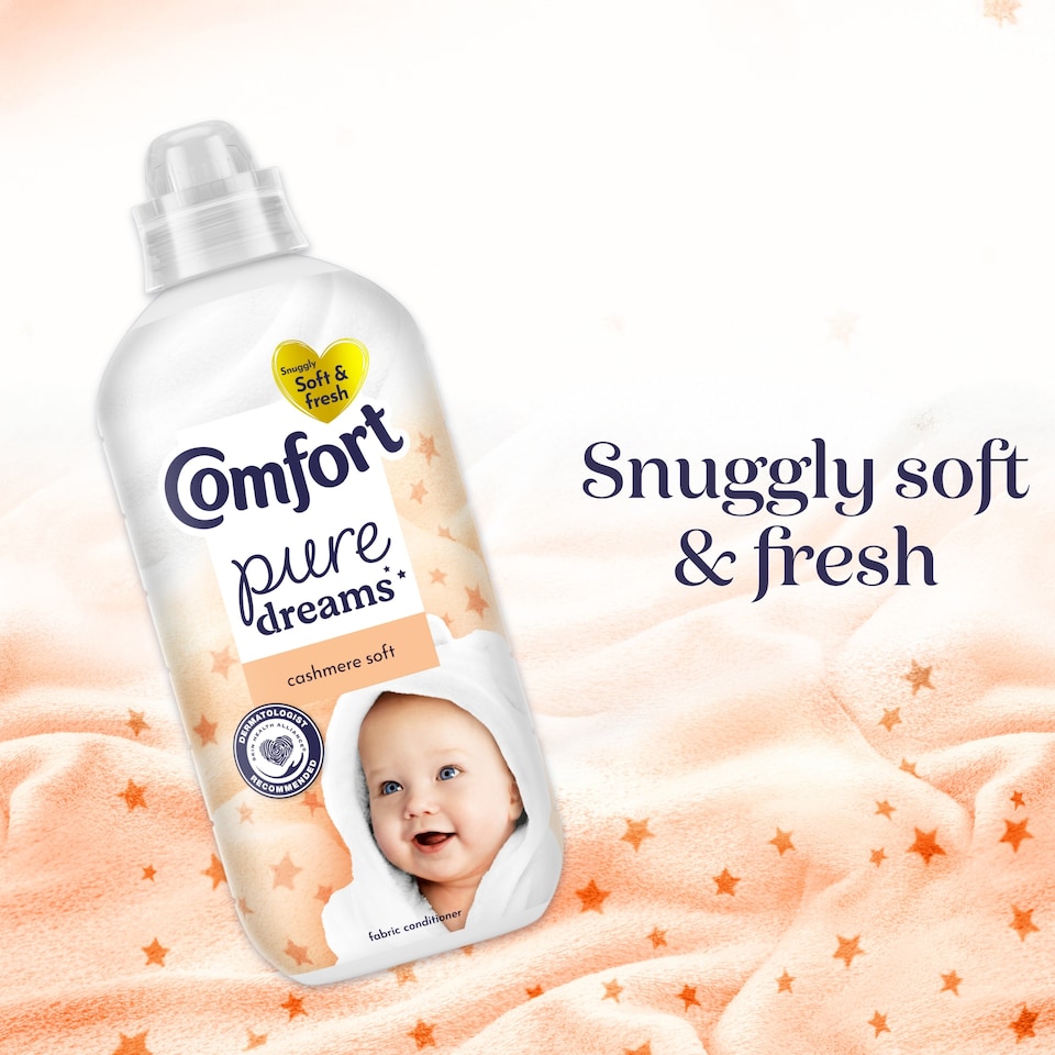 image 1 of Comfort Pure Dreams Cashmere Soft Fabric Conditioner 30 Washes 900ml