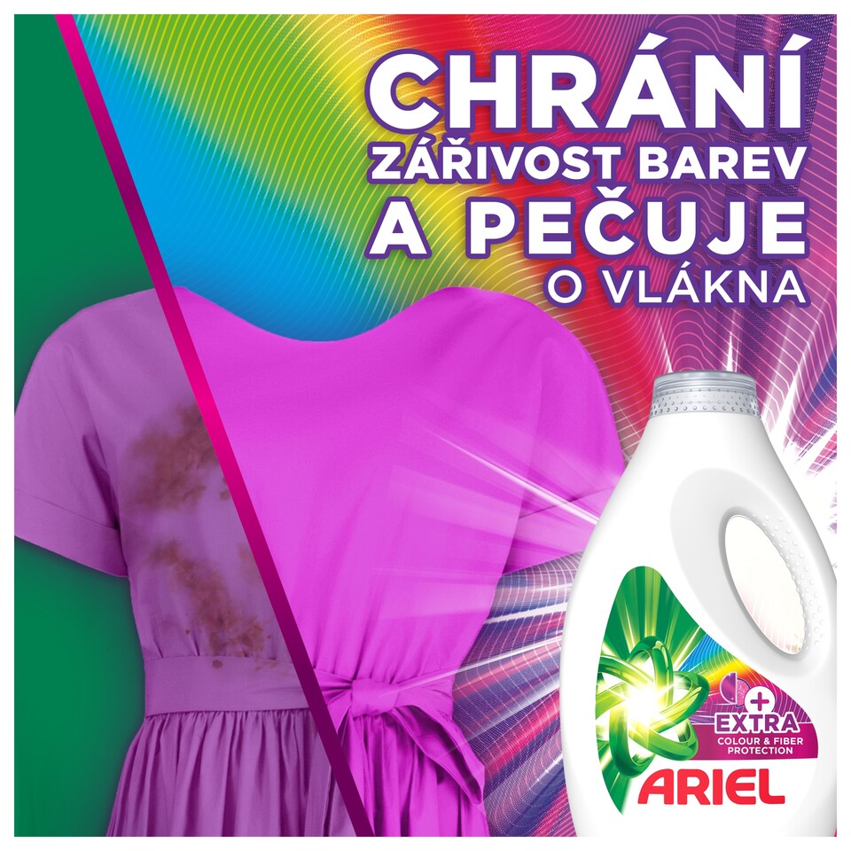 Obrázek 1 pro produkt Ariel Tekutý Prací Prostředek, 50 Praní, + Mimořádná ochrana barev a vláken