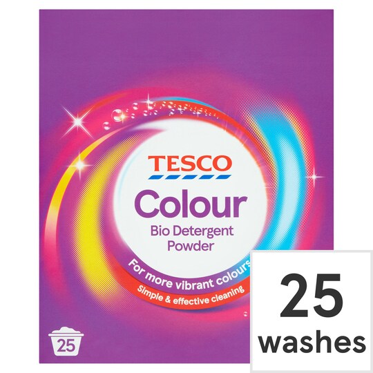 Tesco Colour Laundry Powder 25 Wash 1.625 Kilograms Tesco Groceries