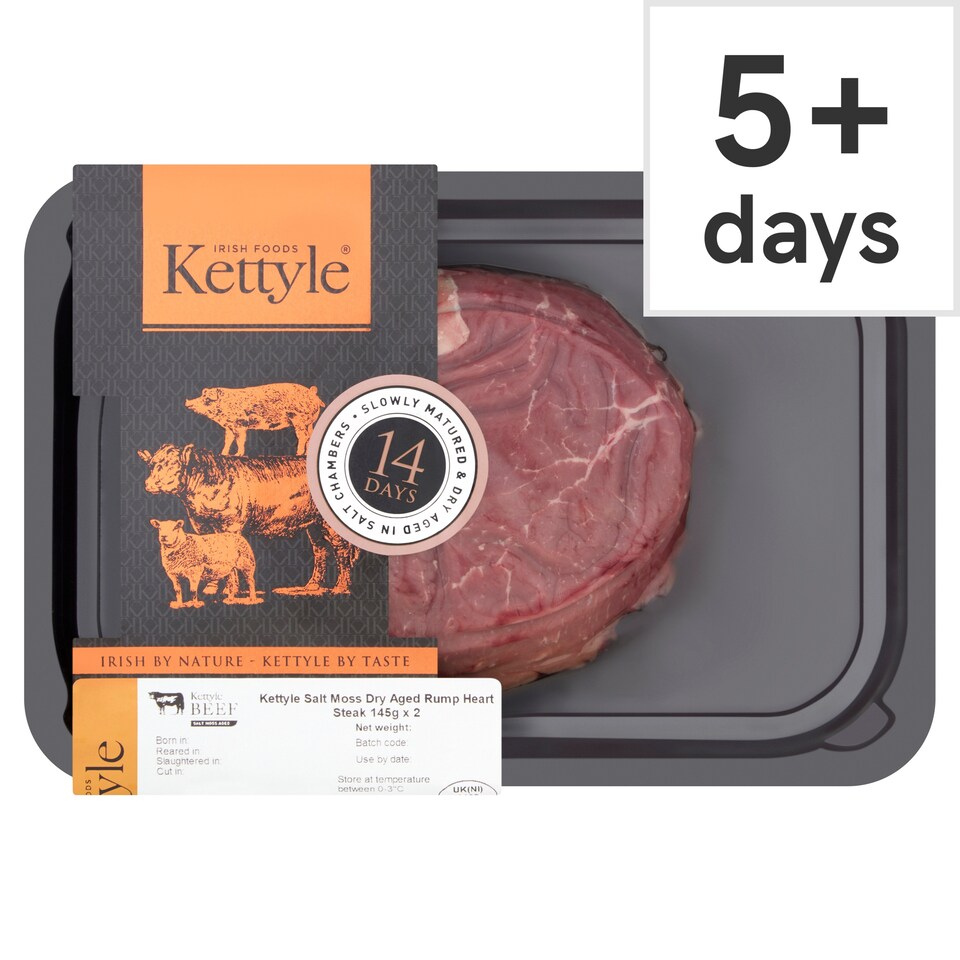 Kettyle Salt Moss Dry Aged Rump Heart Steak 145g x 2