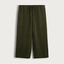 F&F Wide Leg Drawstring Trousers in Olive