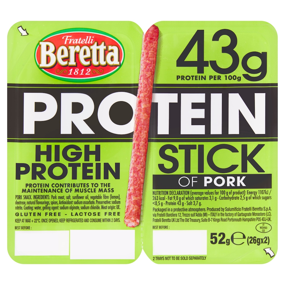 Beretta Pork Protein Sticks 52g
