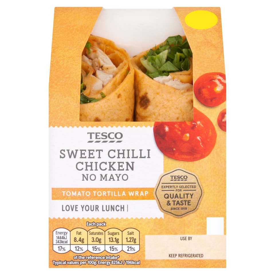 Tesco Sweet Chilli Chicken Wrap